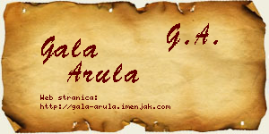 Gala Arula vizit kartica
